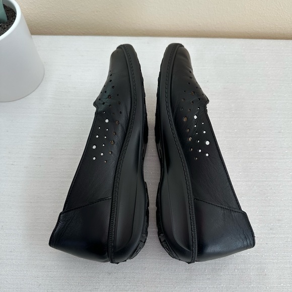 Hotter Zoe Black Soft Leather Wedge Loafers Woman’s EU39 US8 - Picture 8 of 13